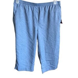 Kim Rogers blue Capri cropped SZ 10 straight leg comforter waist New with tags